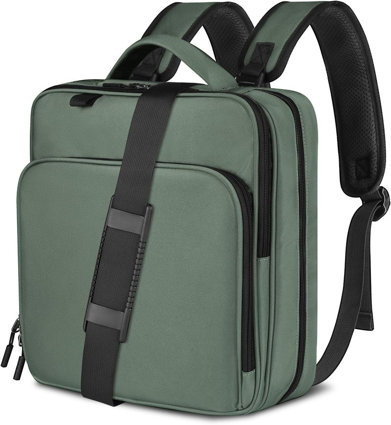 LLi Cufite Zipper Binder Bag, 2-inch 3-Rings with Multiple Pockets File Folder - 500 Sheet Capacity, Up to 14‘’ Laptop and Tablet, Detachable Backpack Straps & Shoulder Use for School - Image 1